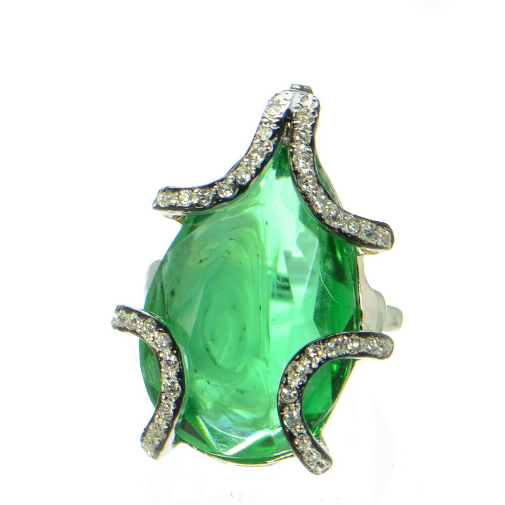 Kenneth Jay Lane Kjl Crystal Teardrop Ring - image 3